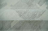 Hand Tufted Ivory, Silver and Blue Modern Abstract Custom Made wool Rug