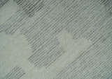 Hand Tufted Ivory, Silver and Blue Modern Abstract Custom Made wool Rug
