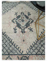 Hand Woven Peach, Beige and Charcoal Rug Made with Blended Wool Multi Size Rug