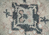 Hand Woven Peach, Beige and Charcoal Rug Made with Blended Wool Multi Size Rug