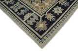 Vintage Distressed Hand Knotted Traditional Heriz Serapi Camel, Ivory and Black Custom Made wool Area Rug
