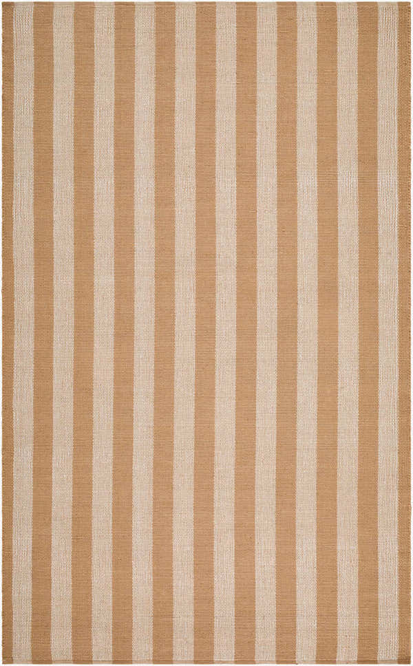 Made to Order Custom Size Carpeneto Camel Striped Outdoor Area Rug