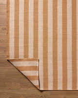Made to Order Custom Size Carpeneto Camel Striped Outdoor Area Rug