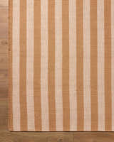 Made to Order Custom Size Carpeneto Camel Striped Outdoor Area Rug