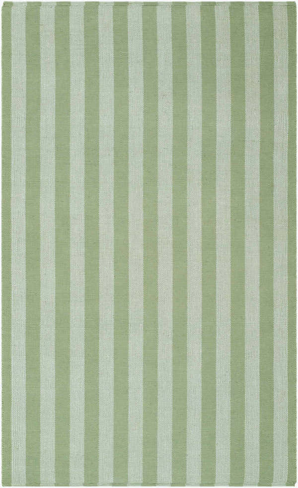 Made to Order Custom Size Carpeneto Green Striped Outdoor Area Rug