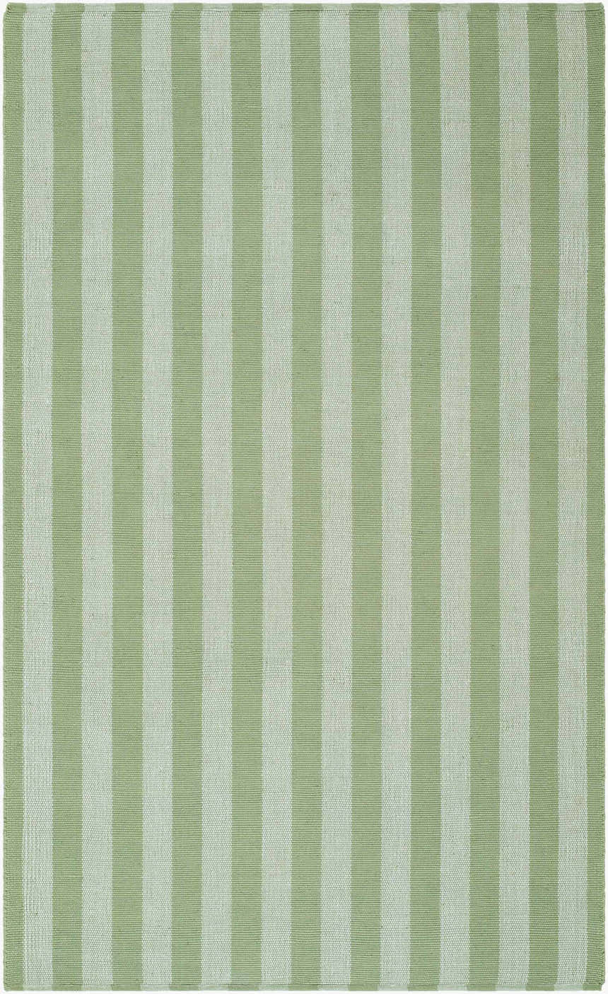 Made to Order Custom Size Carpeneto Green Striped Outdoor Area Rug
