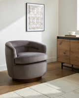 Hithadhoo Dark Red Swivel Chair - Clearance