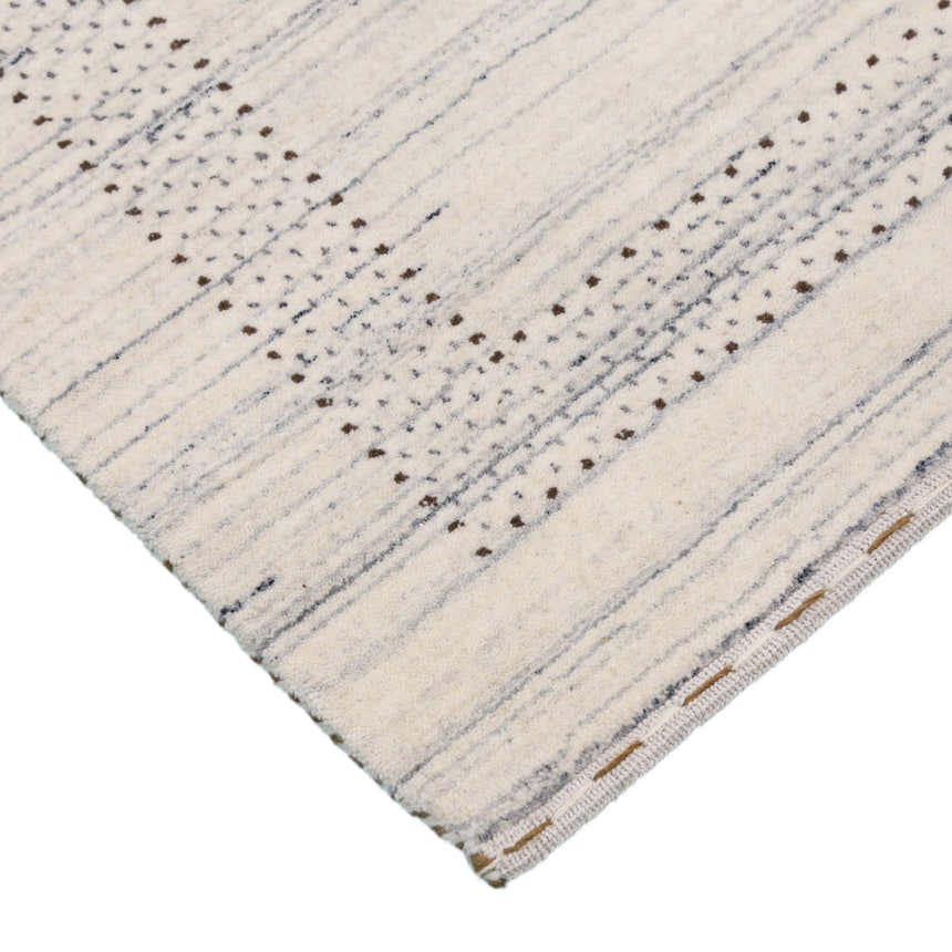 Ivory Gabbeh Design Hand Loomed Wool Area Rug