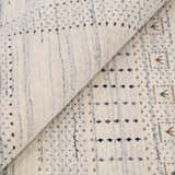 Ivory Gabbeh Design Hand Loomed Wool Area Rug