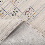 Ivory Tribal Design Hand Loomed Wool Area Rug