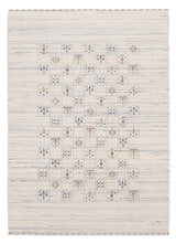 Ivory Tribal Design Hand Loomed Wool Area Rug