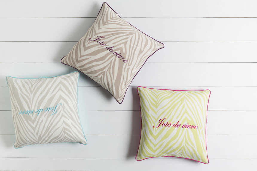 Gwydir Yellow Zebra Joie de Vivre Throw Pillow - Clearance