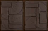 Soft Brick Red Modern Framed Wall Art for modern gallery walls