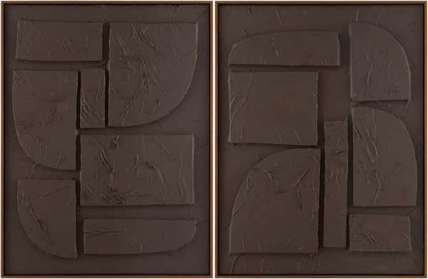 Soft Brick Red Modern Framed Wall Art for modern gallery walls