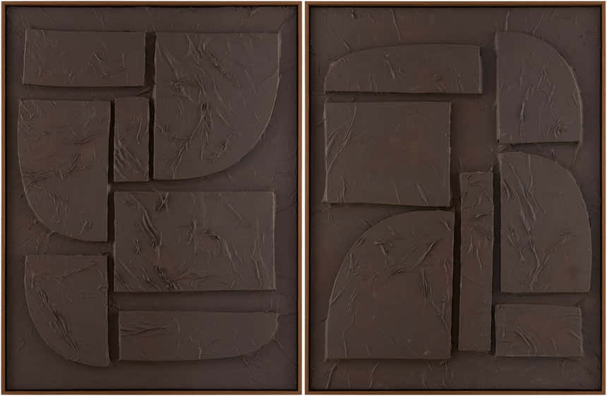 Soft Brick Red Modern Framed Wall Art for modern gallery walls