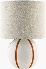 Warm Beige Traditional Table Lamp with linen details for bedside or console tables