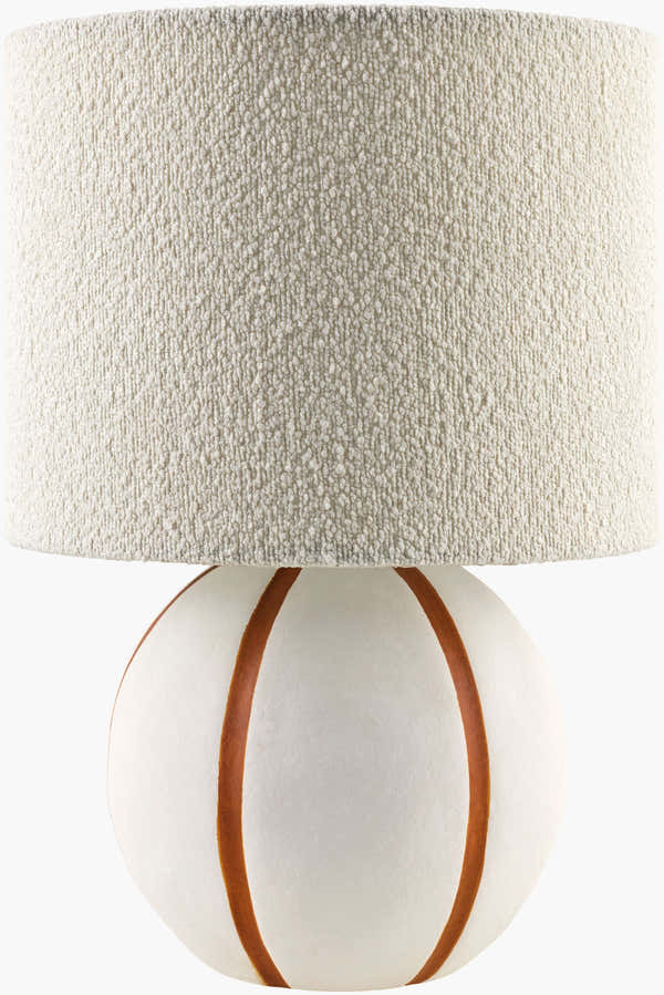 Warm Beige Traditional Table Lamp with linen details for bedside or console tables
