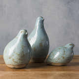Sage Green Ceramic Bird Sculpture