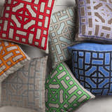 Elkatawa Orange Geometric Square Throw Pillow - Clearance