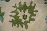 Light Peach, Green and Aqua Hand knotted Traditional Oushak Multi size wool Area Rug