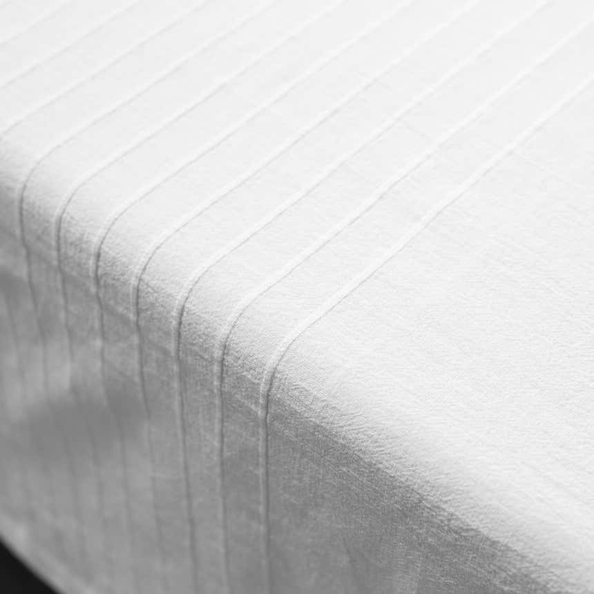 Washed Linen & Cotton Table Runner- White