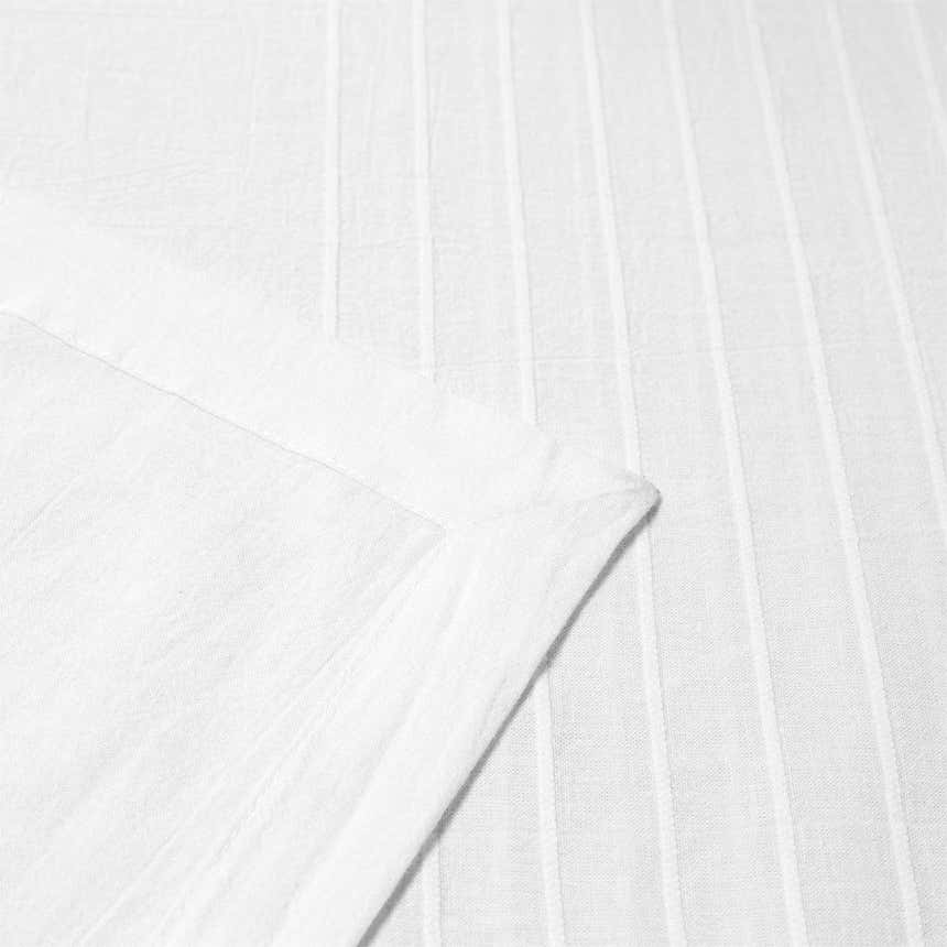 Washed Linen & Cotton Table Runner- White