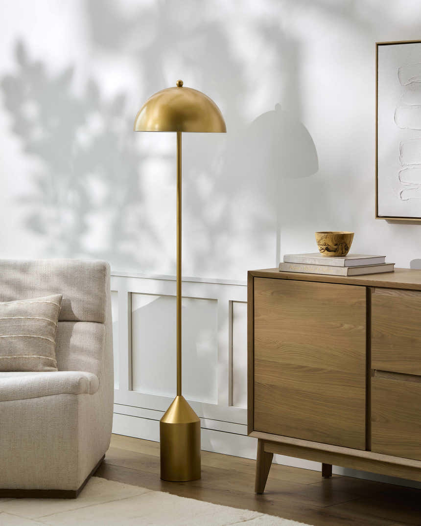 Landerneau Gold Floor Lamp