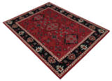Maroon and Black Traditional Oriental Hand Knotted Custom Made wool Area Rug