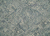 Mid Century Modern Hand Tufted 2x3, 3x5, 5x8, 6x9, 8x10 and 9x12 Woolen Beige and Blue Area Rug | MIR1