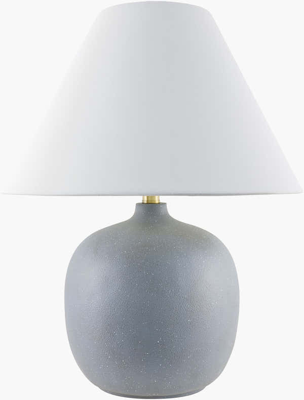 Pewter Traditional Table Lamp with linen details for bedside or console tables