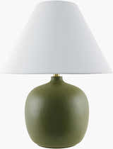Rich Mustard Traditional Table Lamp with linen details for bedside or console tables
