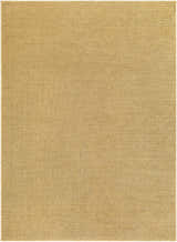 Close-up of the Levent Mustard Area Rug showing its subtle horizontal texture and warm, golden mustard color. Design-Rectangle-537