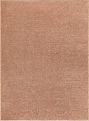 Close-up of the Levent Light Brown Area Rug showing its subtle texture and burnt orange color. Design-Rectangle-537