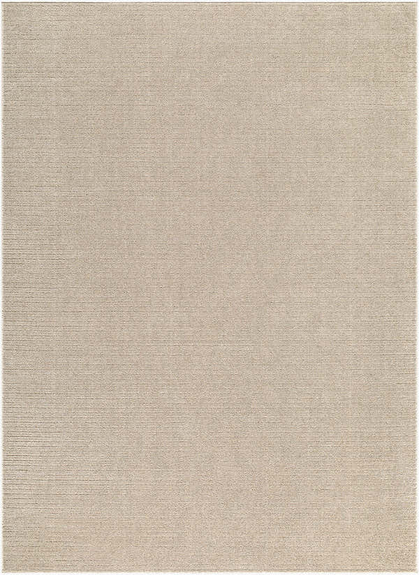 Close-up of the Levent Beige Area Rug showing its subtle texture and neutral tan color. Contemporary style. Design-Rectangle-537