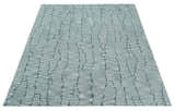 Modern Contemporary Multi Size Woolen White and Blue Hand Tufted Area Rug