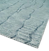 Modern Contemporary Multi Size Woolen White and Blue Hand Tufted Area Rug