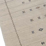 Modern Design Beige Hand Loomed Wool Area Rug