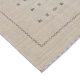 Modern Design Beige Hand Loomed Wool Area Rug
