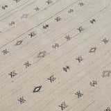 Modern Design Beige Hand Loomed Wool Area Rug