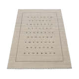 Modern Design Beige Hand Loomed Wool Area Rug
