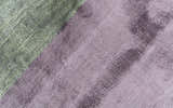 Modern design Ivory, Green and Blue 2x5 Hand Knotted Wool Area Rug