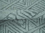 Modern Geometrical Silver and Gray Chevron Design Hand Carved wool Rug