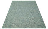 Modern Geometrical Teal and Ivory Hand Tufted Custom Made wool area rug
