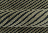 Modern Stripes Design Black And Brown Hand Tufted Custom Made Wool Area Rug