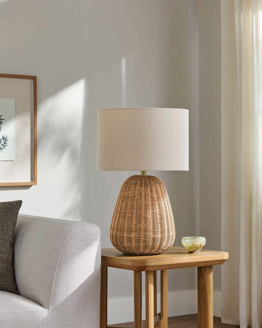 Ortucchio Brown & Peach Table Lamp