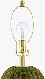 Ortucchio White & Green Table Lamp