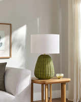 Ortucchio White & Green Table Lamp