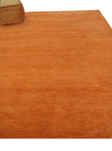 Custom Made orange Solid Woolen Hand Tufted contemporary area Rug