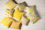 Rivett Yellow Geometric Pattern Throw Pillow - Clearance