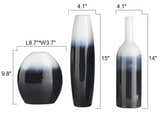 Pitfour Blue White Ceramic Outdoor Vase Set